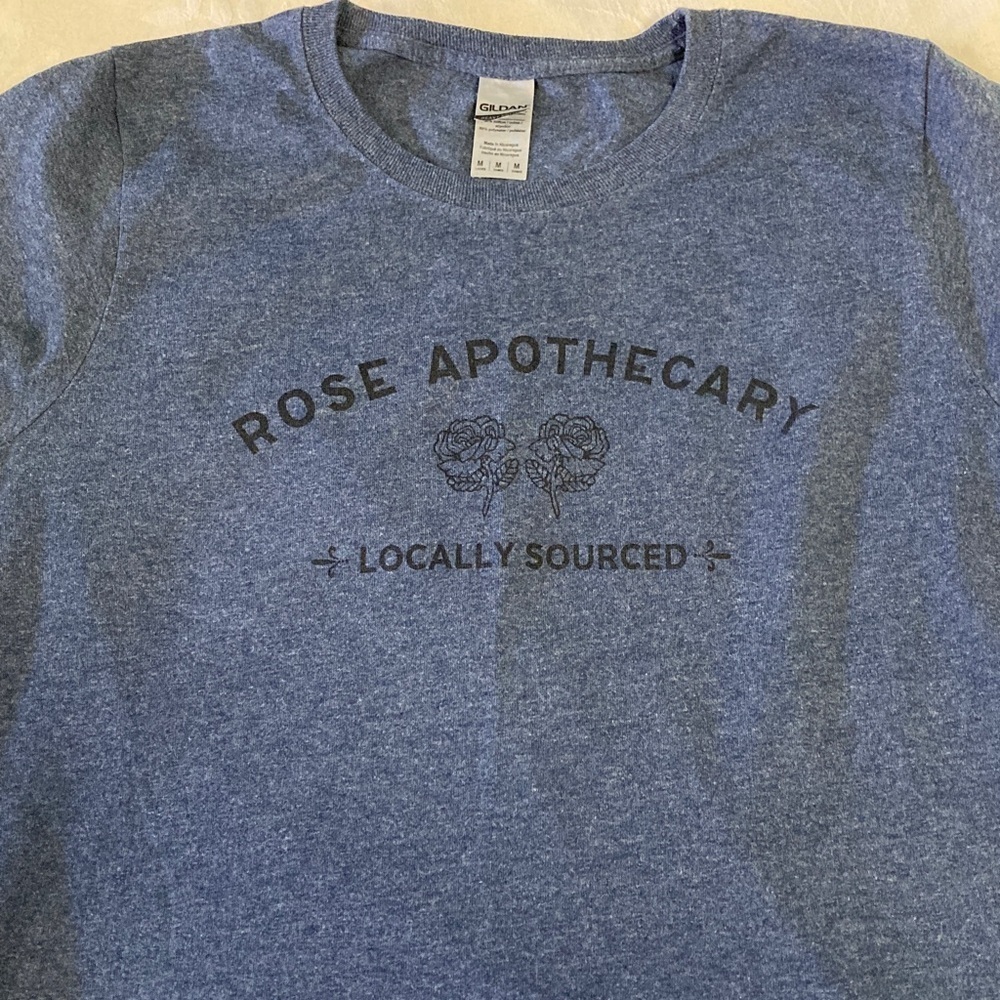 Gildan Rose Apothecary Locally Sourced Heather Navy T-Shirt